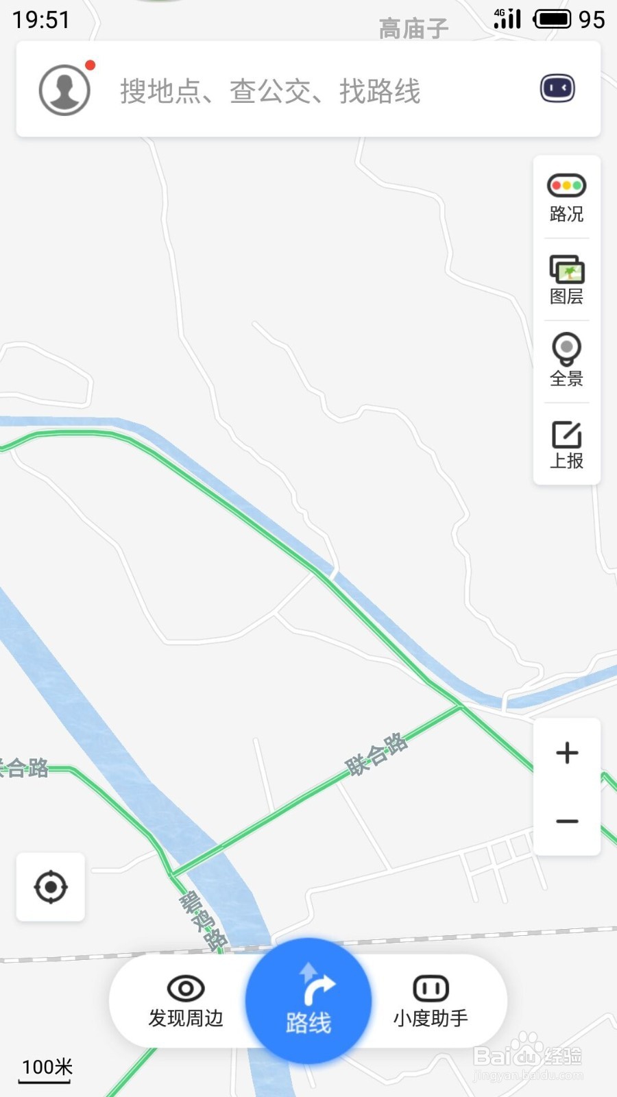如何用百度地图快速查询附近景点