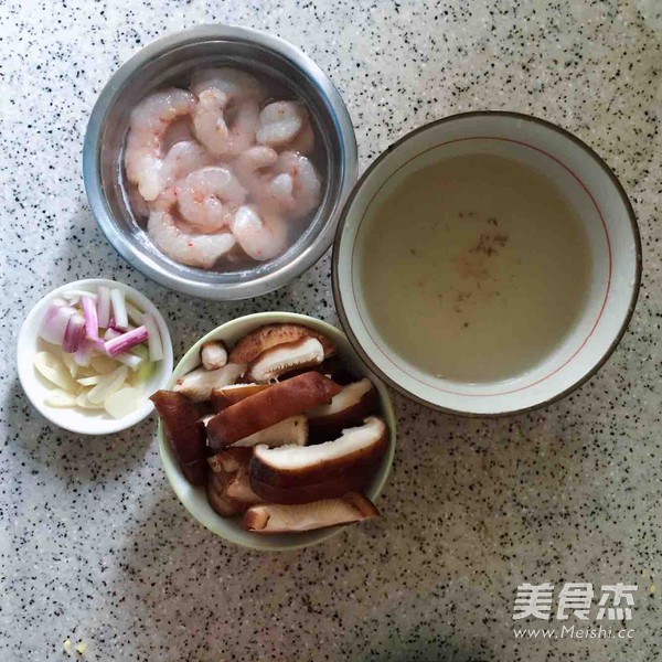 香菇虾仁醮汁上海青