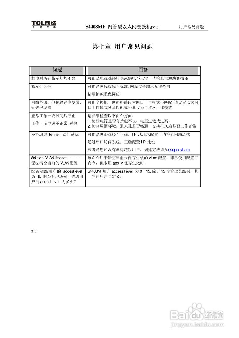 TCL S4408MF网管型以太网交换机(V1.0)说明书:[23]
