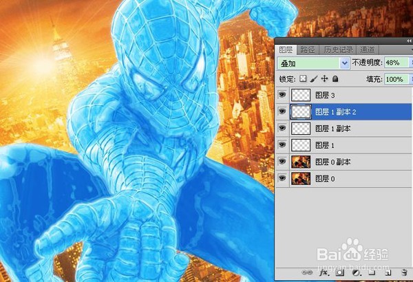 ps冰冻教程 冰封蜘蛛侠