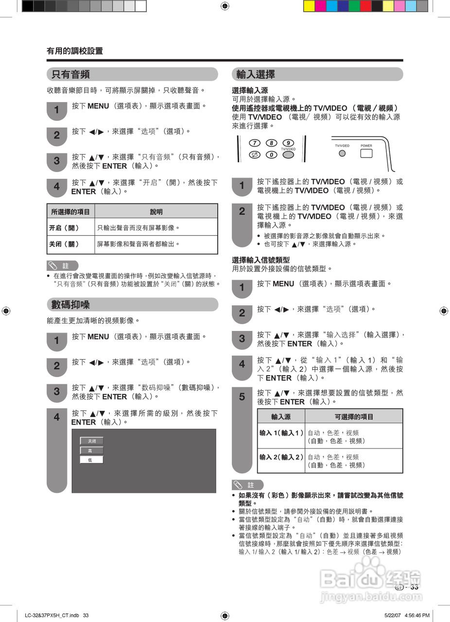 声宝LC-32PX5H型液晶电视机说明书:[4]