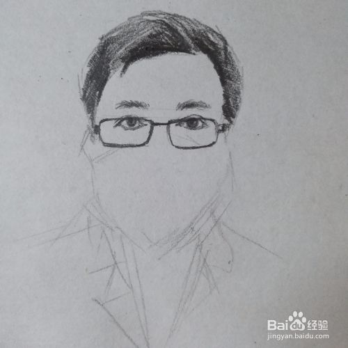 怎么画医生英雄的速写肖像 百度经验