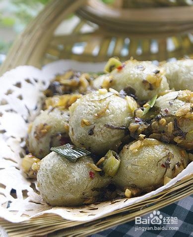 美味热菜：腌菜炒汤圆做法