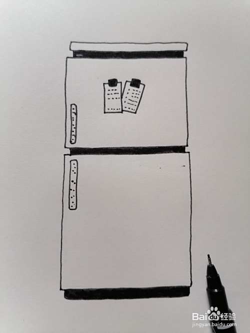 双门冰箱怎么画