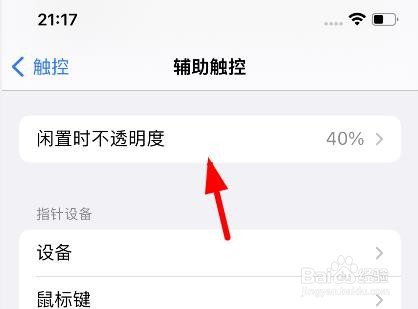 iPhone13如何配置闲置时不透明度
