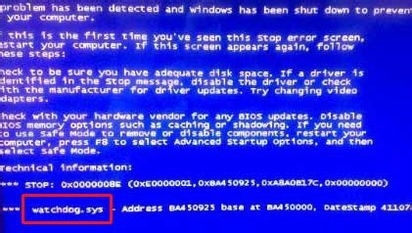 电脑蓝屏代码，