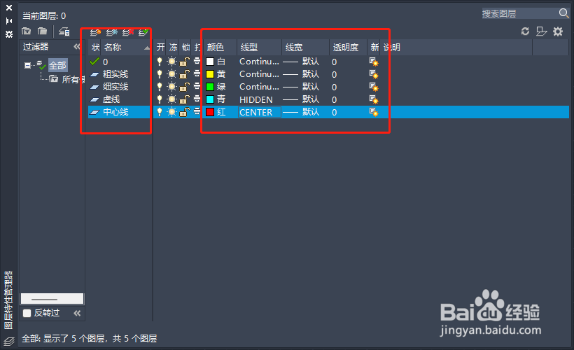 CAD2020如何设置不同的图层