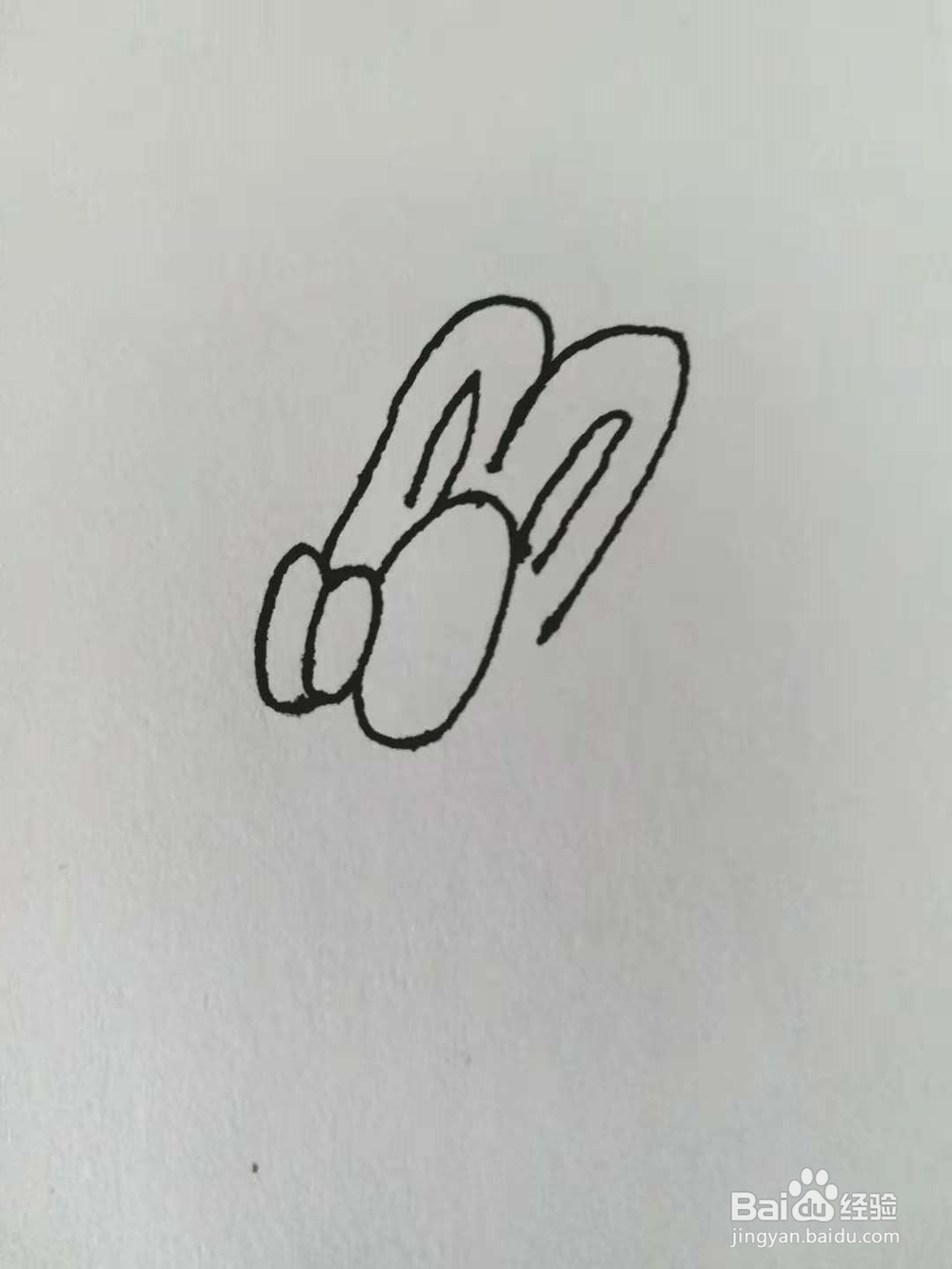 卡通兔的简笔画法《三》