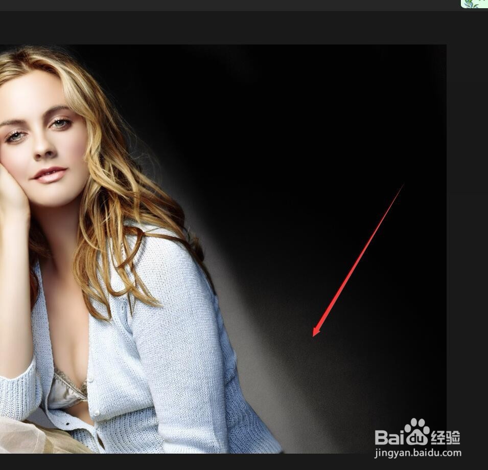 PS加深工具制作纯黑背景，也可以加眼影和乳线