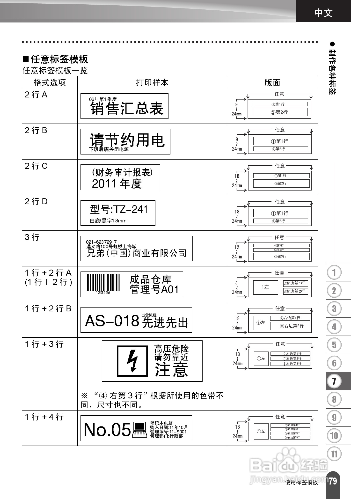 兄弟PT-2730标签打印机使用说明书:[9]