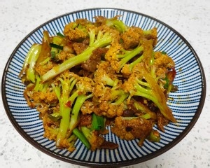 简单做豆豉有机花菜