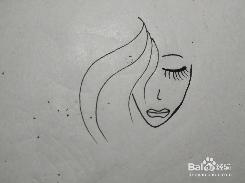 ins女人的简笔画教程