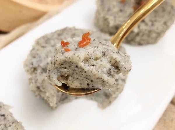 黑芝麻山药蒸糕