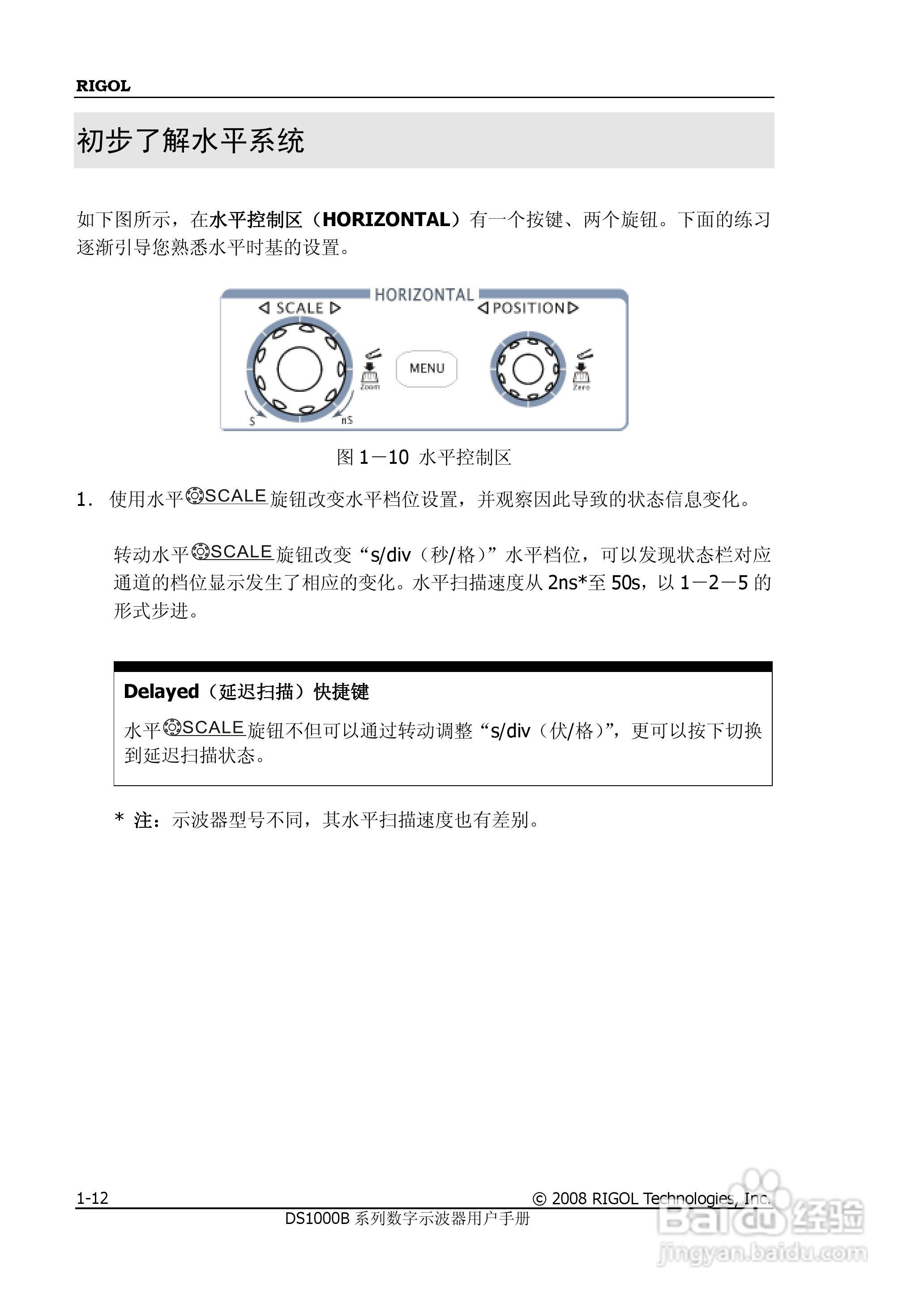 RIGOL数字示波器 DS1000B 用户手册:[3]