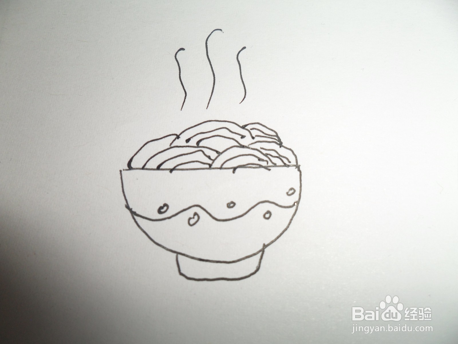 怎么画一碗面条