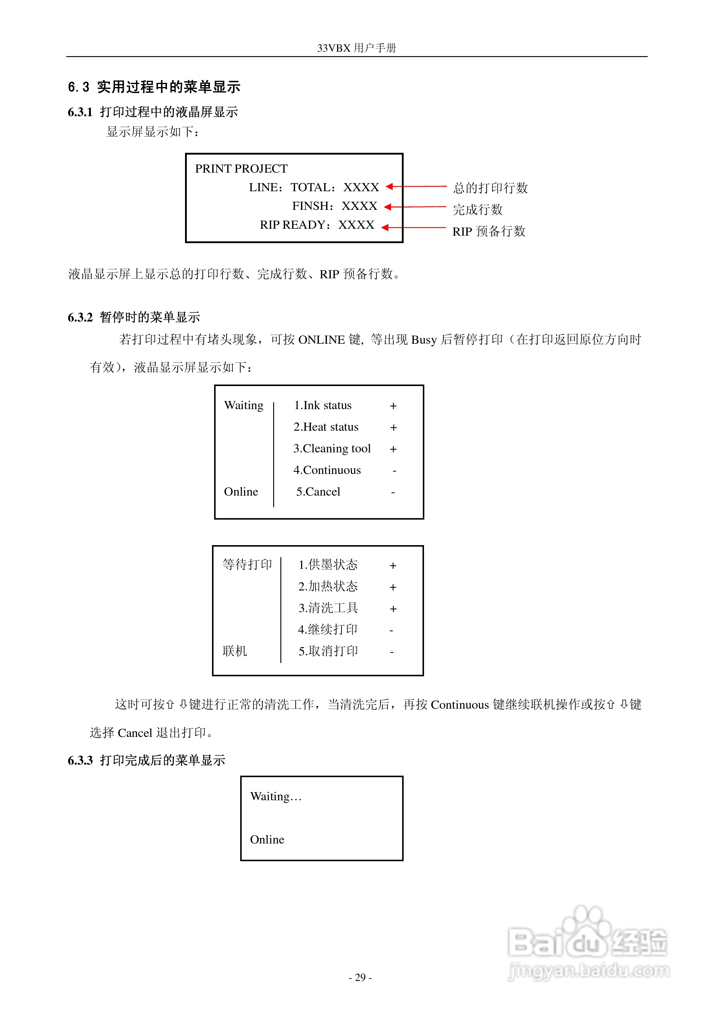 33VBX 型打印机 600001540 用户手册:[4]