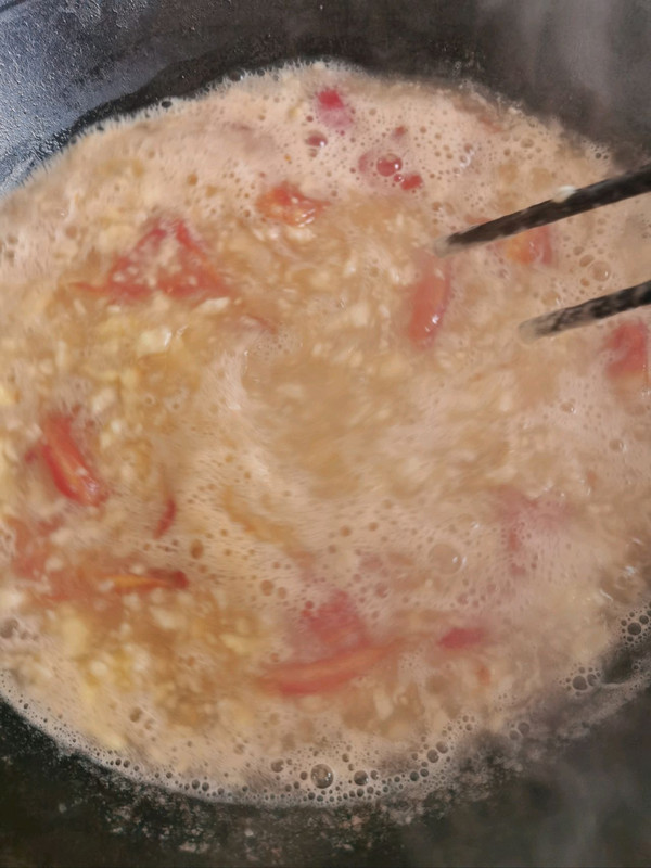 西红柿海鲜疙瘩汤