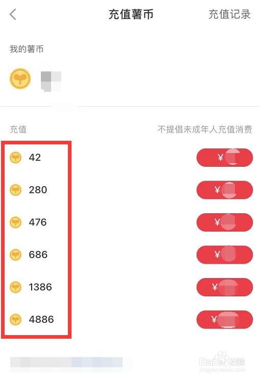 小红书怎么充值