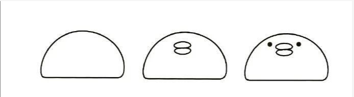 半圆形怎么画出简单可爱的动物