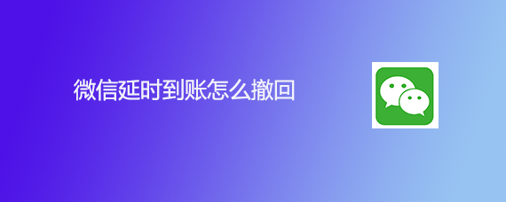 微信延时到账怎么撤回