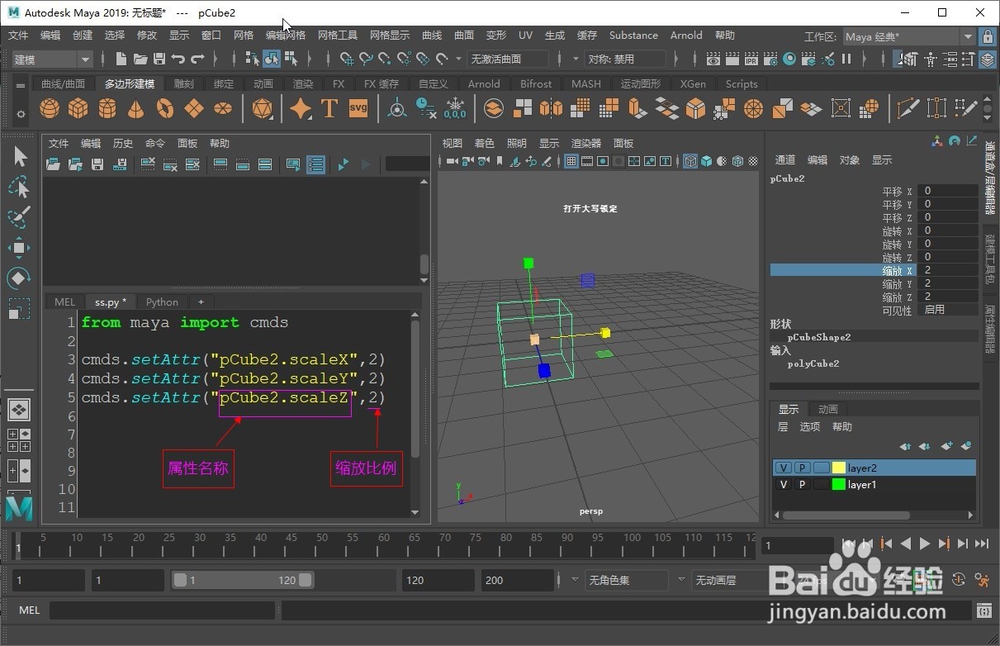 python-maya 如何用脚本控制缩放