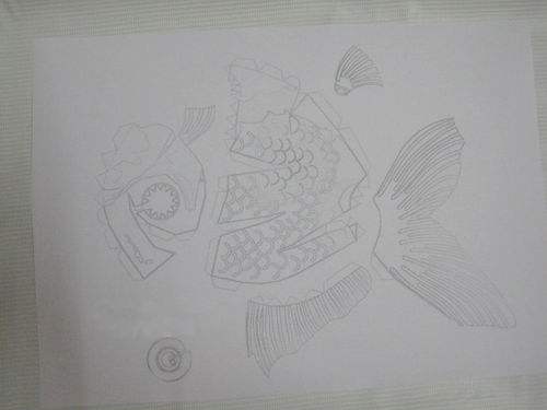 怎样制作3d纸模金鱼 百度经验