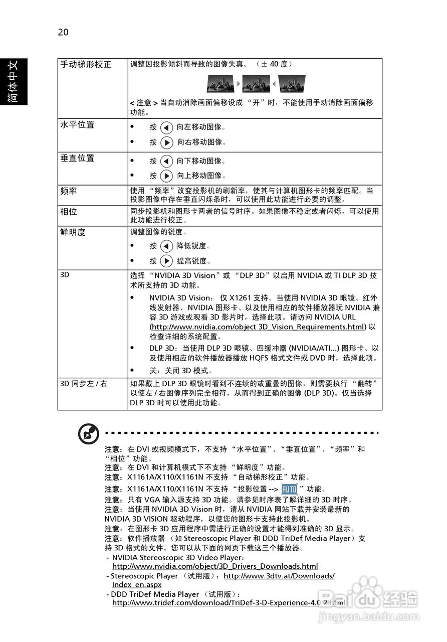 Acer投影机X1261说明书:[3]