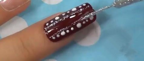 咖色个性美甲教程