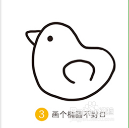 可爱小鸡的简笔画