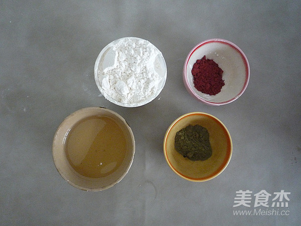 抹茶麻茸酥&红曲麻茸酥