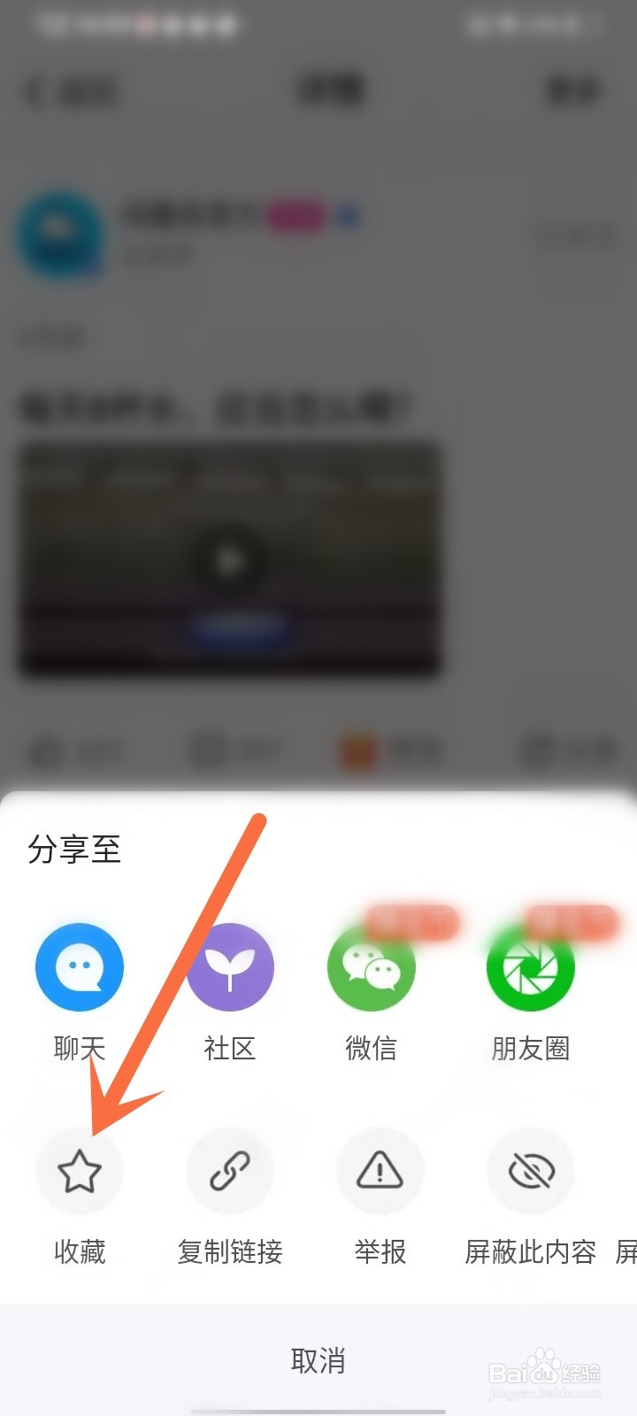 闲趣岛app怎么收藏动态