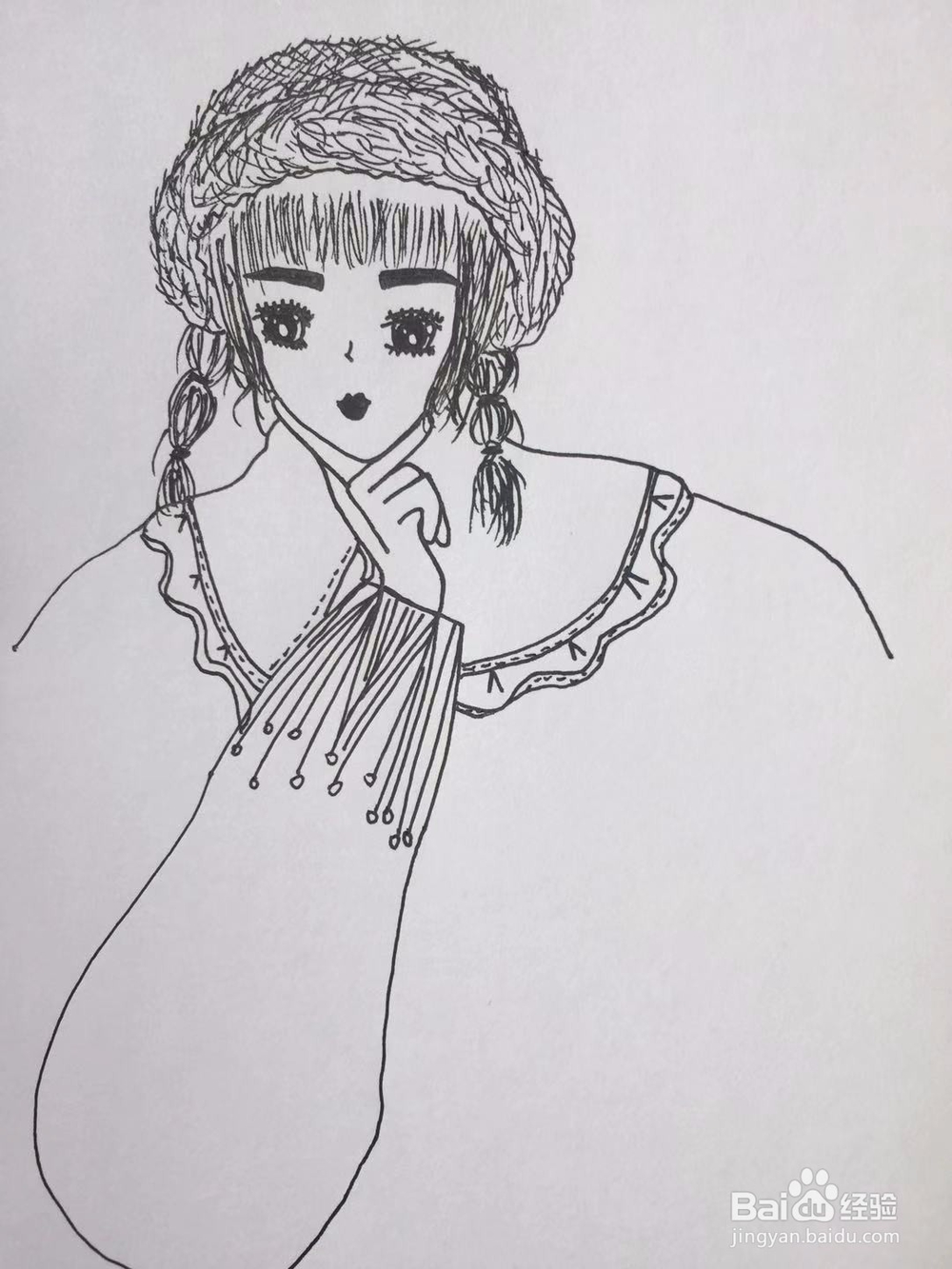 dxdll手绘之沉思的女孩