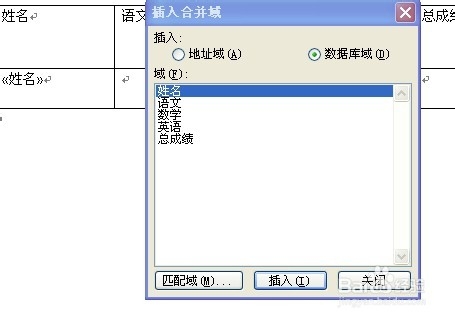 Word邮件合并依次打印excel表中的各项