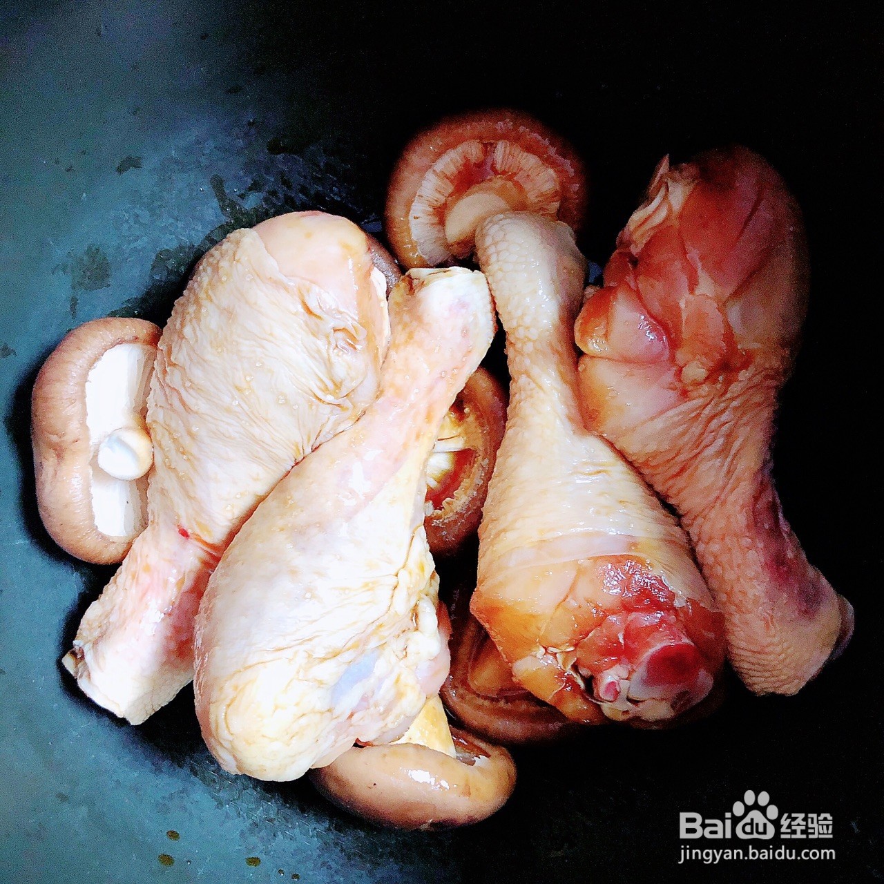 无油香菇鸡腿饭的做法