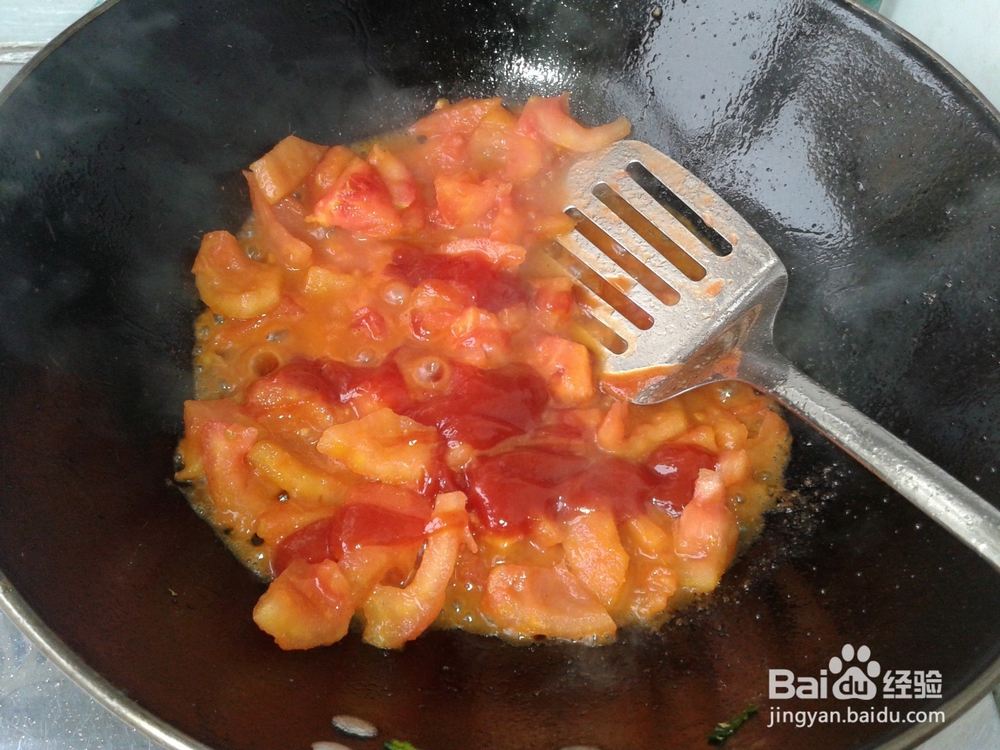 营养健康快手菜——番茄炒双花
