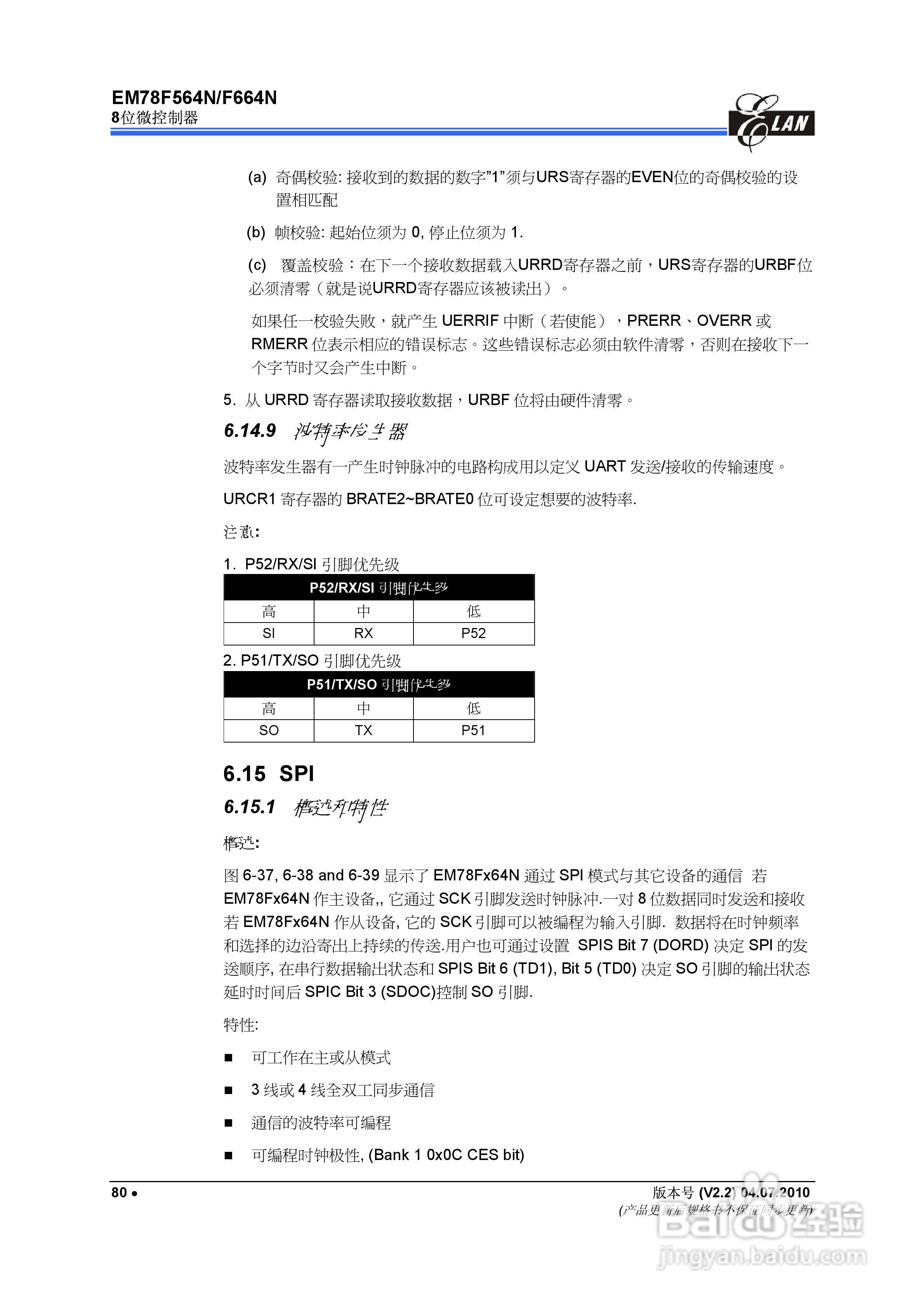 EM78F564N/F664N 8位微控制器说明书:[9]