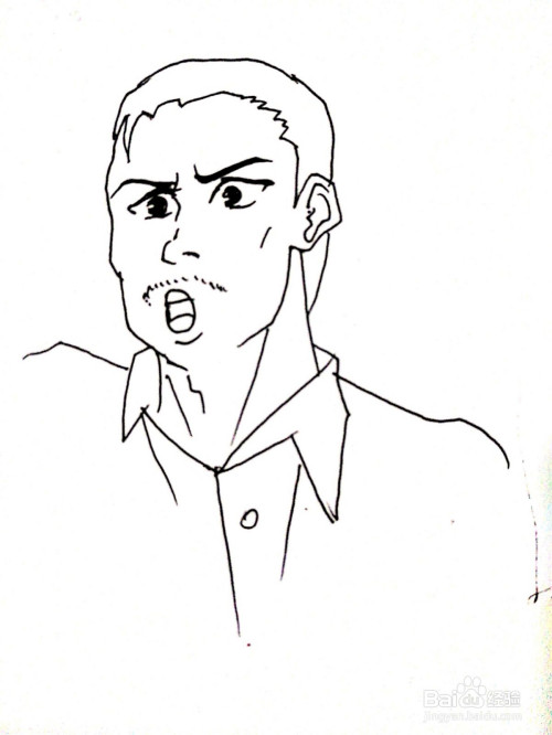 《篮球旋风》系列之科华中学教练简笔画