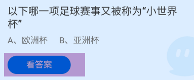 蚂蚁庄园2024年7月5日哪项足球比赛称为小世界杯