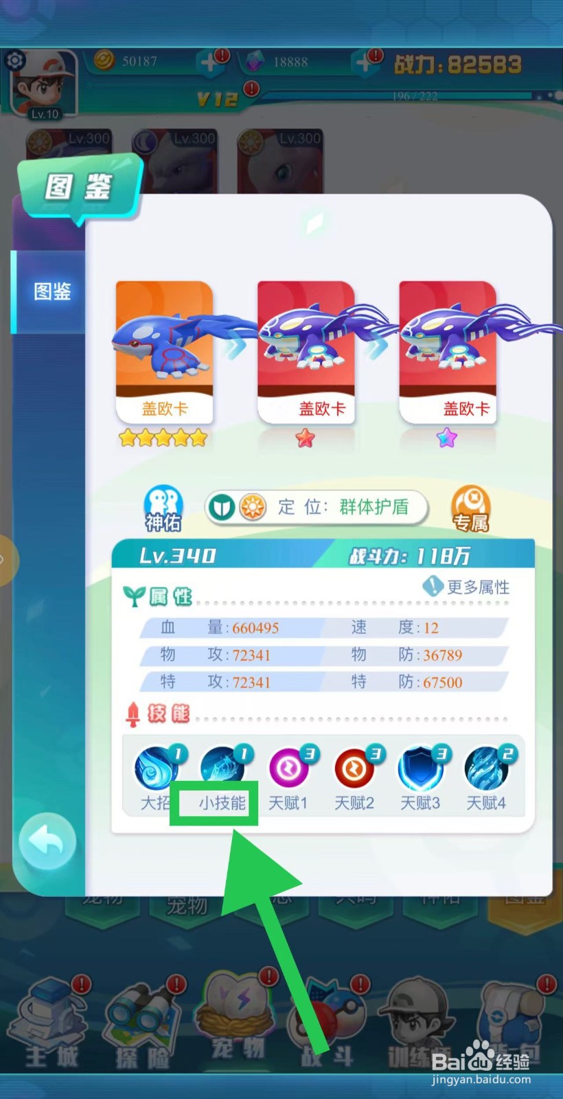 英雄魔法门如何查看盖欧卡的小技能