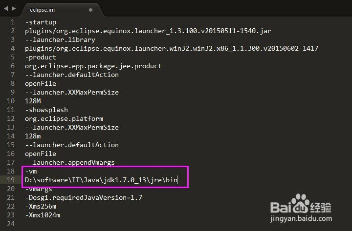 Eclipse:Failed create Java Virtual Machine