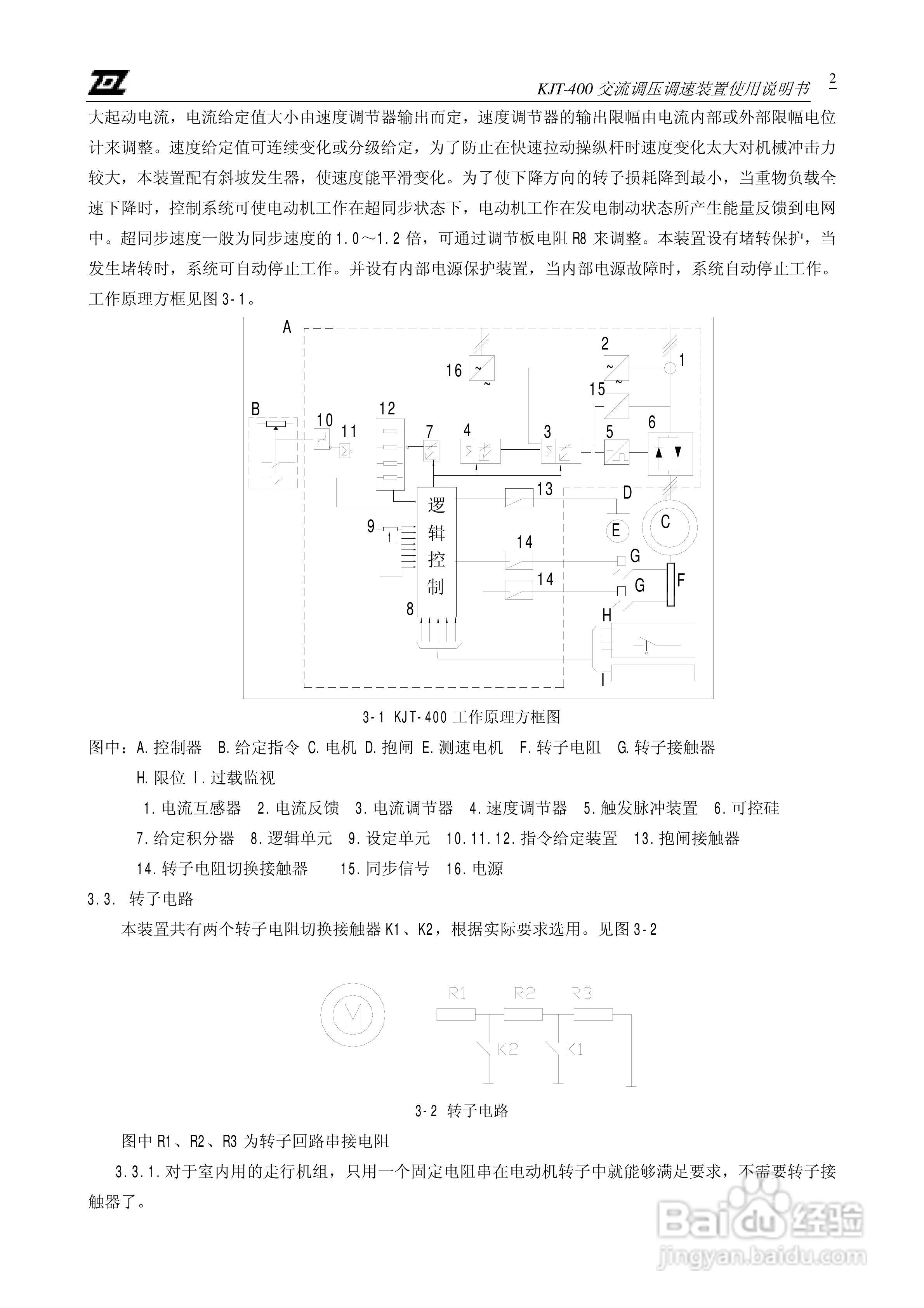 KJT-400交流调压调速装置使用说明书:[1]