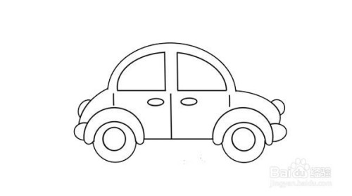 卡通汽车简笔画
