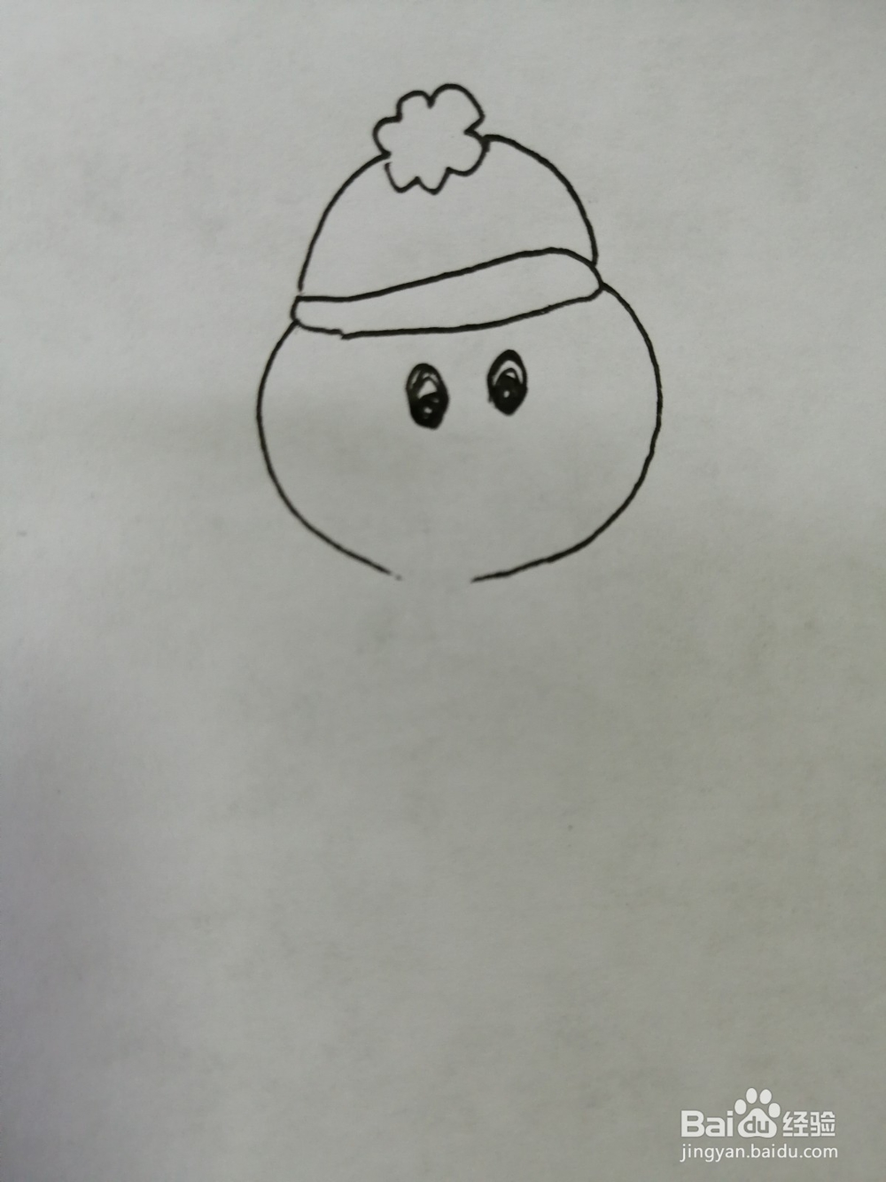 漂亮的雪人宝宝怎么画