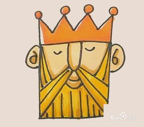 国王简笔画怎么画