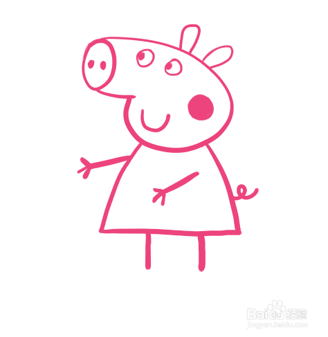 如何教孩子画小猪佩奇简笔画