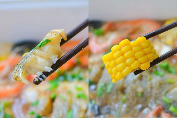 家常酱香鲜虾鲈鱼煲