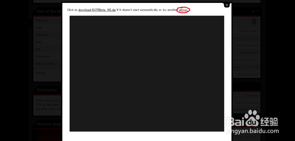 如何在moddb上下载mod(红色崛起1.85)