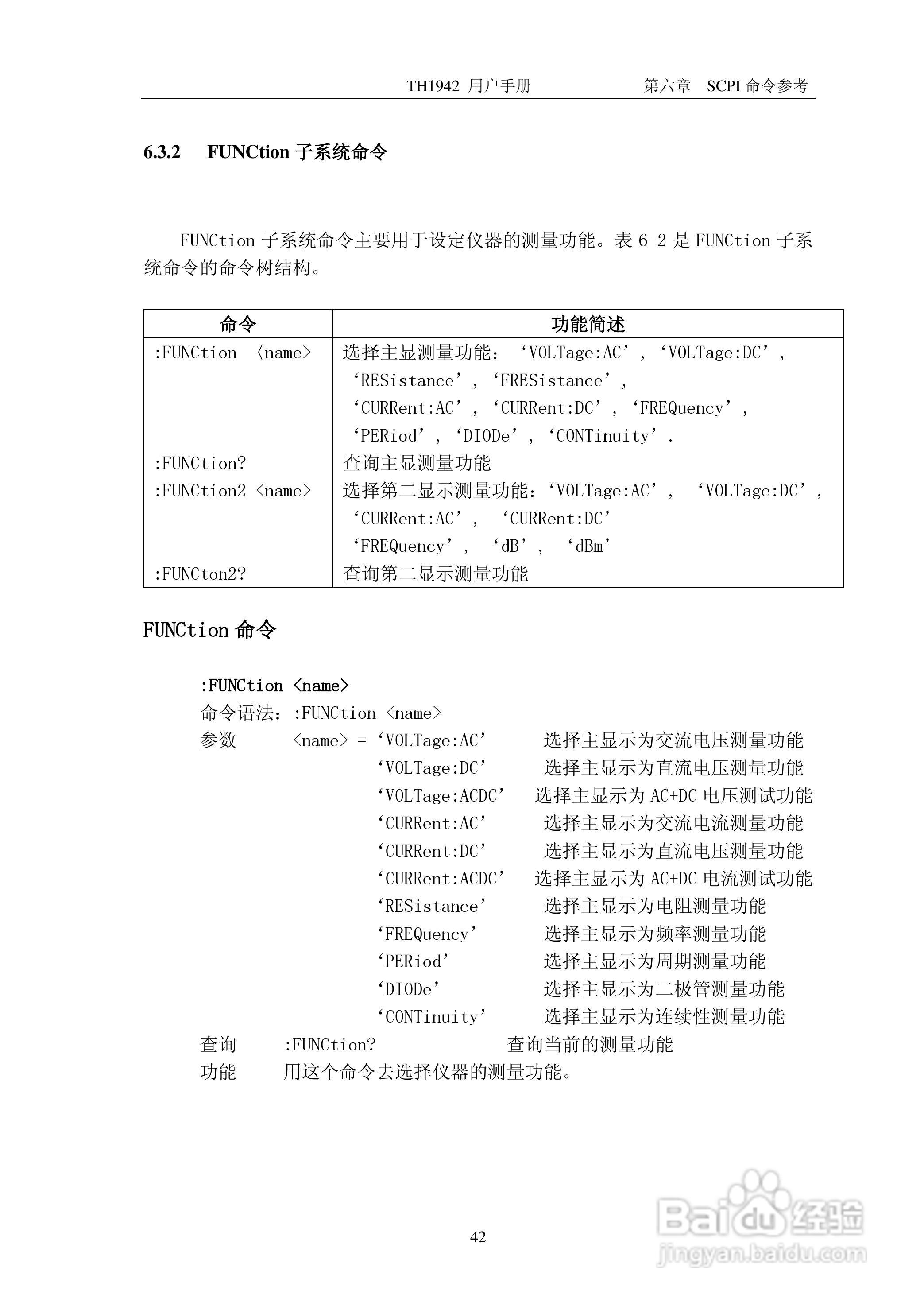 锦流源电子TH1942数字多用表说明书:[5]
