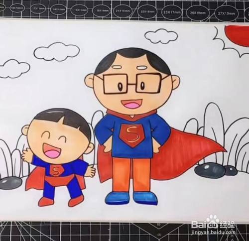 父亲节主题画怎么画