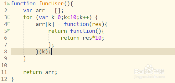 如何使用JavaScript闭包循环生成数组元素